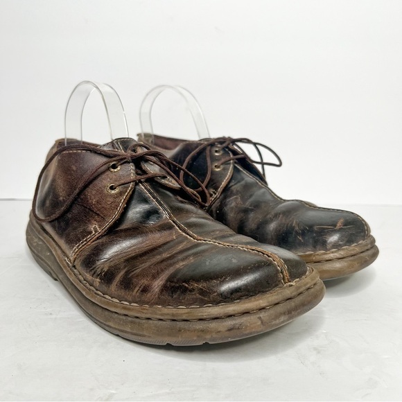 VTG Y2K Dr. Martens Look Brown Leather Oxford Boots Size 9 Men’s Sketchers - Picture 1 of 5
